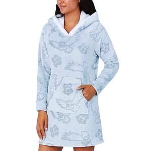HARRY POTTER Hogwarts Hooded Bath Robe Cover Up Hoodie ~ Women's Bathrobe LARGE